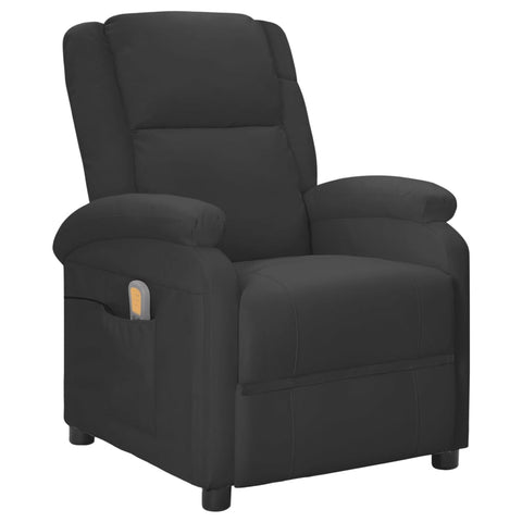ZNTS Wing Back Massage Recliner Anthracite Faux Leather 326442