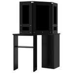ZNTS Corner Dressing Table with LED Black 111x54x141.5 cm 326534