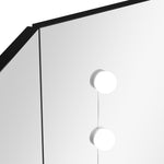 ZNTS Corner Dressing Table with LED Black 111x54x141.5 cm 326534