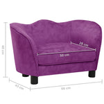 ZNTS Dog Sofa Burgundy 66x43x40 cm Plush 171129