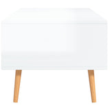 ZNTS Coffee Table High Gloss White 100x49.5x43 cm Engineered Wood 326792