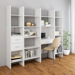 ZNTS Book Cabinet White 60x35x180 cm Engineered Wood 803407