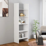 ZNTS Book Cabinet White 60x35x180 cm Engineered Wood 803407