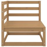 ZNTS Garden Corner Sofa Honey Brown Solid Wood Pine 805663