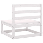 ZNTS Garden Middle Sofa White Solid Wood Pine 805666