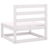 ZNTS Garden Middle Sofa White Solid Wood Pine 805666