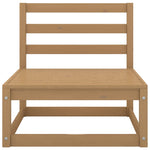 ZNTS Garden Middle Sofa Honey Brown Solid Wood Pine 805668