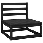 ZNTS 3 Piece Garden Lounge Set Black Solid Wood Pine 805704