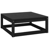 ZNTS 3 Piece Garden Lounge Set Black Solid Wood Pine 805704
