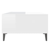 ZNTS Coffee Table High Gloss White 103.5x60x35 cm Engineered Wood 806028