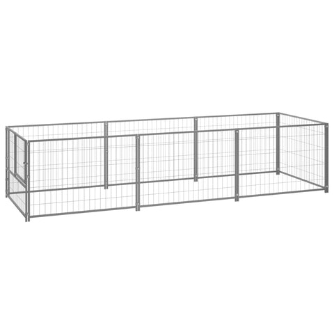 ZNTS Dog Kennel Silver 300x100x70 cm Steel 150794