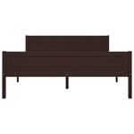 ZNTS Bed Frame Solid Pinewood Dark Brown 120x200 cm 322119