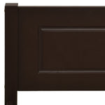 ZNTS Bed Frame Solid Pinewood Dark Brown 120x200 cm 322119