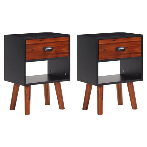ZNTS Nightstands 2 pcs 40x30x57 cm Solid Acacia Wood and MDF 327454
