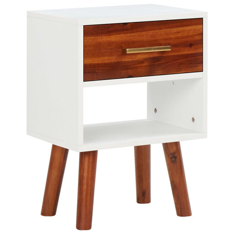 ZNTS Nightstand 40x30x57 cm Solid Acacia Wood and MDF 327462