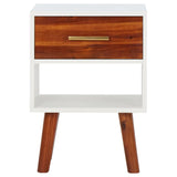 ZNTS Nightstand 40x30x57 cm Solid Acacia Wood and MDF 327462
