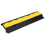 ZNTS Cable Protector Ramps with 2 Channels 2 pcs 100 cm Rubber 150968