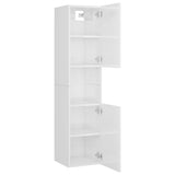 ZNTS Bathroom Furniture Set High Gloss White Engineered Wood 3071150