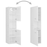 ZNTS Bathroom Furniture Set High Gloss White Engineered Wood 3071150