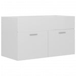 ZNTS Bathroom Furniture Set High Gloss White Engineered Wood 3071150