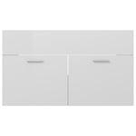 ZNTS Bathroom Furniture Set High Gloss White Engineered Wood 3071150