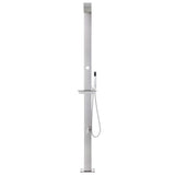 ZNTS Garden Shower with Brown Base 225 cm Stainless Steel 3070787