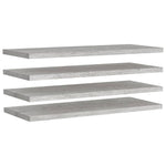 ZNTS Floating Wall Shelves 4 pcs Concrete Grey 90x23.5x3.8 cm MDF 326605
