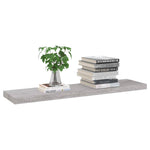ZNTS Floating Wall Shelves 4 pcs Concrete Grey 90x23.5x3.8 cm MDF 326605