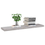 ZNTS Floating Wall Shelves 4 pcs Concrete Grey 90x23.5x3.8 cm MDF 326605