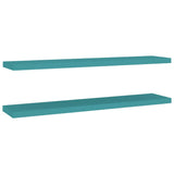 ZNTS Floating Wall Shelves 2 pcs Blue 120x23.5x3.8 cm MDF 326628