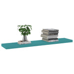 ZNTS Floating Wall Shelves 2 pcs Blue 120x23.5x3.8 cm MDF 326628