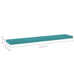 ZNTS Floating Wall Shelves 2 pcs Blue 120x23.5x3.8 cm MDF 326628