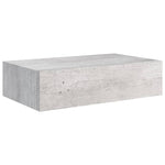 ZNTS Wall Drawer Shelves 2 pcs Concrete Grey 40x23.5x10cm MDF 330252