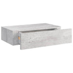 ZNTS Wall Drawer Shelves 2 pcs Concrete Grey 40x23.5x10cm MDF 330252