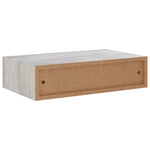 ZNTS Wall Drawer Shelves 2 pcs Concrete Grey 40x23.5x10cm MDF 330252