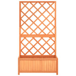 ZNTS Garden Trellis Planter Brown 70x30x135 cm Solid Firwood 316426