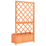 ZNTS Garden Trellis Planter Brown 70x30x135 cm Solid Firwood 316426