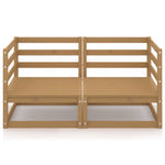 ZNTS Garden 2-Seater Sofa Honey Brown Solid Pinewood 3075247