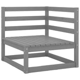 ZNTS 6 Piece Garden Lounge Set Grey Solid Pinewood 3075441