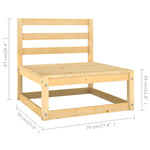 ZNTS 8 Piece Garden Lounge Set with Cushions Solid Wood Pine 3076819
