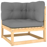 ZNTS 7 Piece Garden Lounge Set with Cushions Solid Wood Pine 3077119