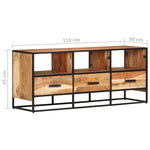 ZNTS TV Cabinet 110x30x45 cm Solid Acacia Wood 327448