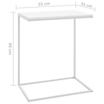 ZNTS Side Table White 55x35x66 cm Engineered Wood 336134