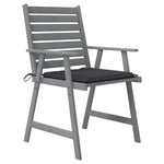 ZNTS Outdoor Dining Chairs with Cushions 4 pcs Solid Wood Acacia 3078404