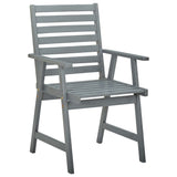 ZNTS Outdoor Dining Chairs with Cushions 4 pcs Solid Wood Acacia 3078404