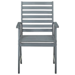 ZNTS Outdoor Dining Chairs with Cushions 4 pcs Solid Wood Acacia 3078404