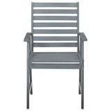 ZNTS Outdoor Dining Chairs with Cushions 4 pcs Solid Wood Acacia 3078404