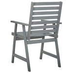 ZNTS Outdoor Dining Chairs with Cushions 4 pcs Solid Wood Acacia 3078404
