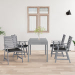 ZNTS Outdoor Dining Chairs with Cushions 4 pcs Solid Wood Acacia 3078404