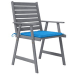 ZNTS Outdoor Dining Chairs with Cushions 4 pcs Solid Wood Acacia 3078408